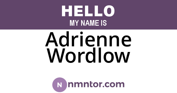 Adrienne Wordlow