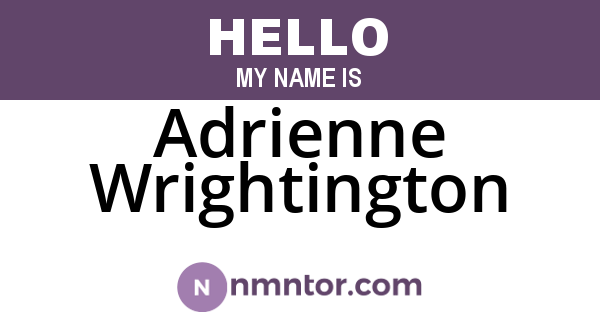 Adrienne Wrightington
