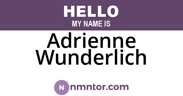 Adrienne Wunderlich
