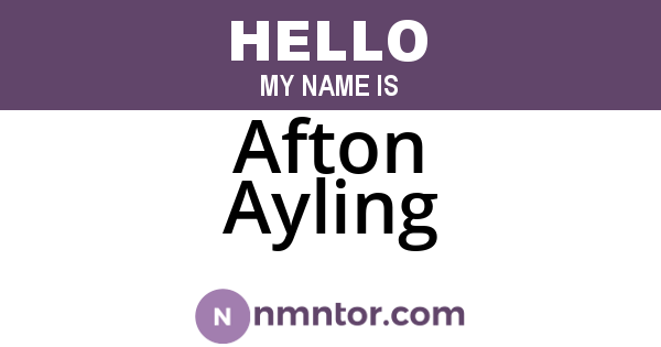 Afton Ayling