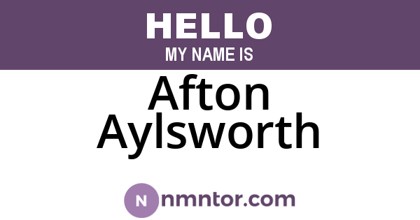 Afton Aylsworth