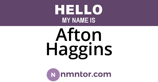 Afton Haggins