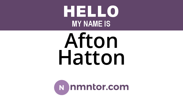 Afton Hatton