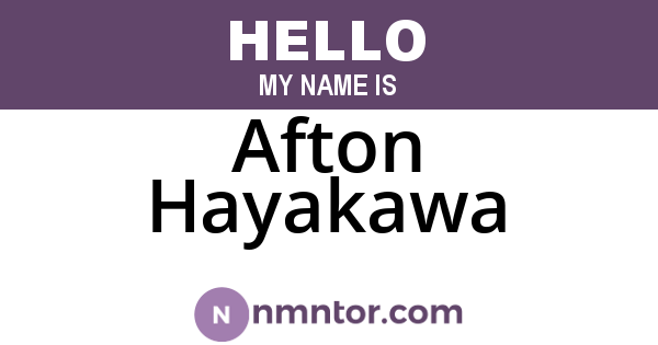 Afton Hayakawa