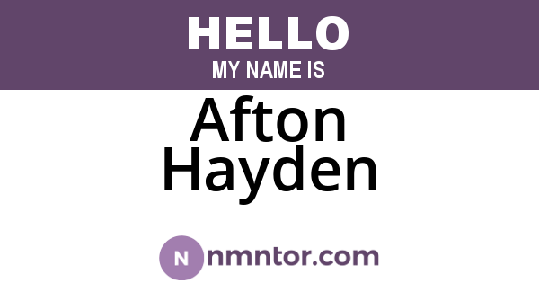 Afton Hayden