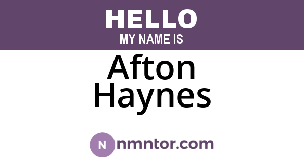 Afton Haynes