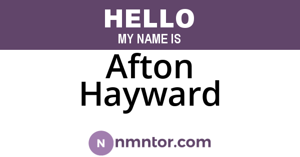 Afton Hayward