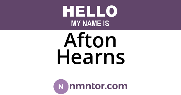 Afton Hearns