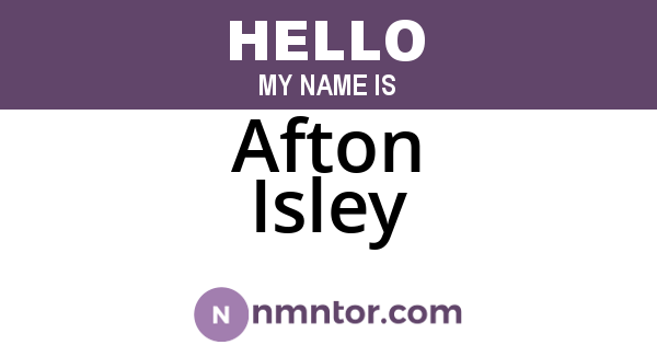 Afton Isley