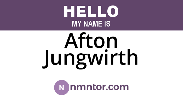 Afton Jungwirth