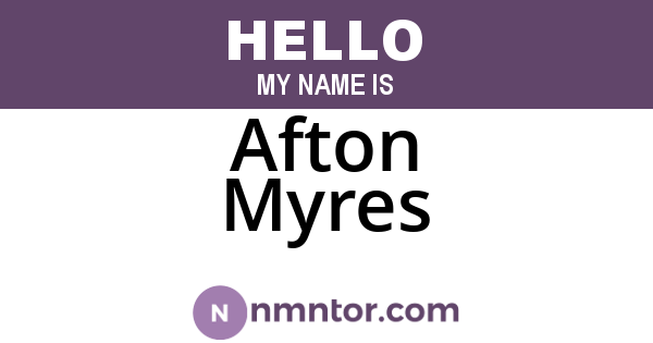 Afton Myres