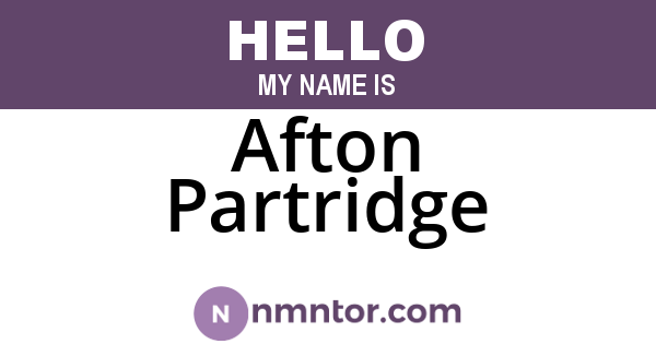Afton Partridge