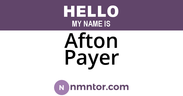 Afton Payer