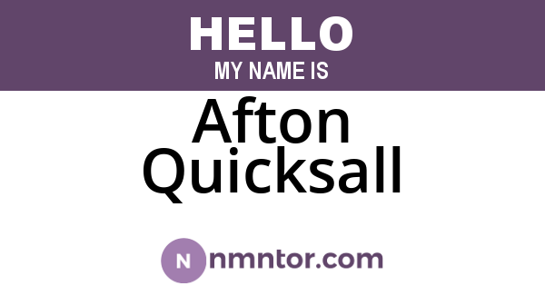 Afton Quicksall