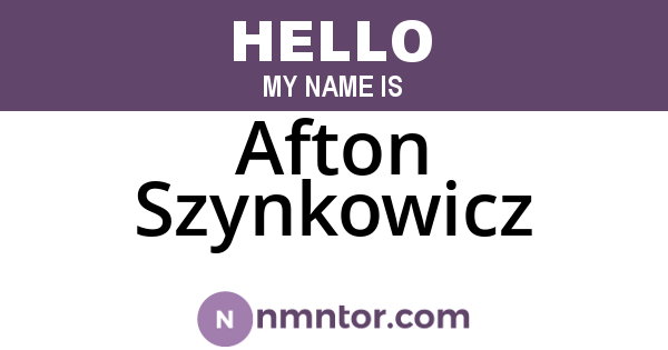 Afton Szynkowicz
