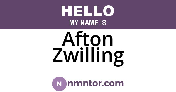 Afton Zwilling