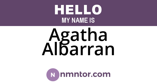 Agatha Albarran