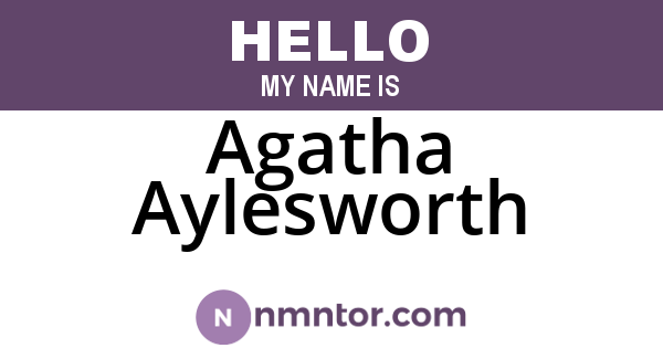 Agatha Aylesworth