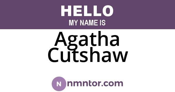 Agatha Cutshaw
