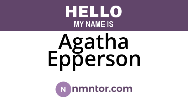 Agatha Epperson