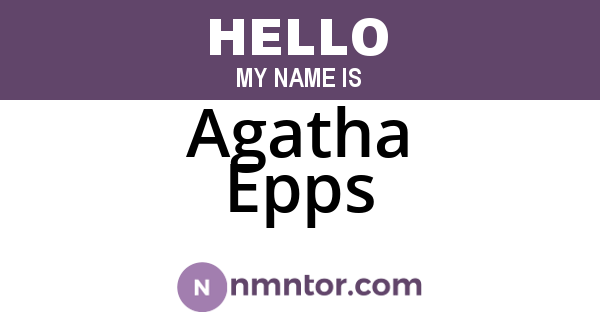 Agatha Epps
