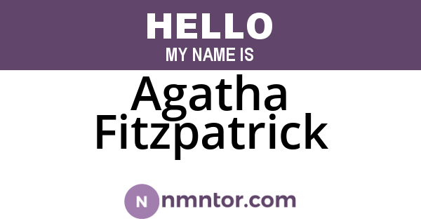 Agatha Fitzpatrick