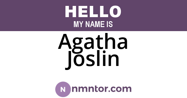 Agatha Joslin