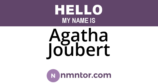 Agatha Joubert