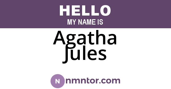 Agatha Jules