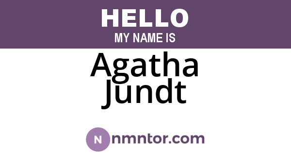 Agatha Jundt