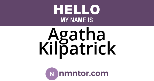Agatha Kilpatrick