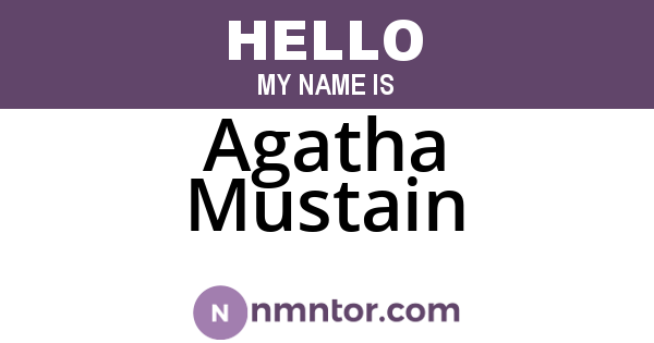 Agatha Mustain