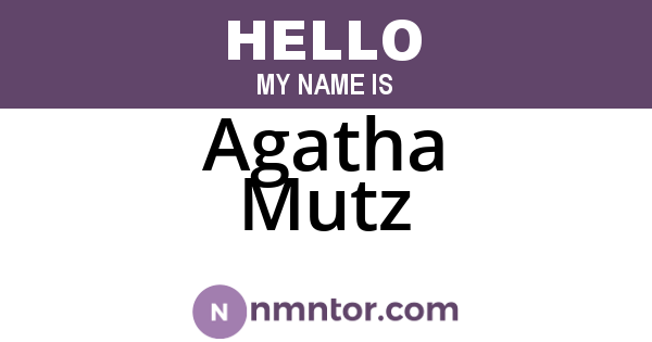 Agatha Mutz