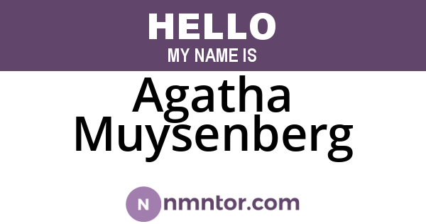 Agatha Muysenberg