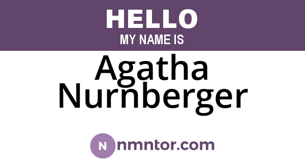 Agatha Nurnberger