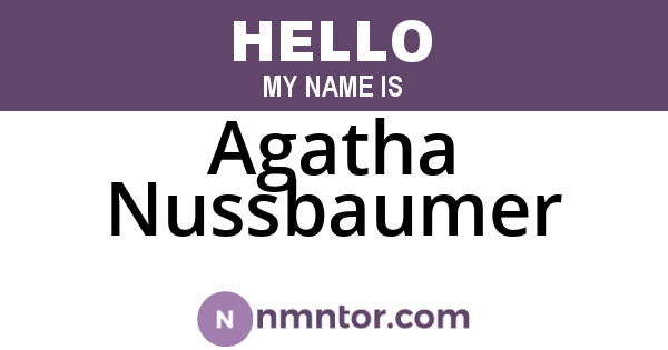 Agatha Nussbaumer