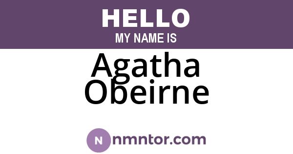 Agatha Obeirne