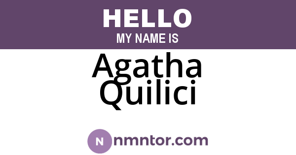 Agatha Quilici