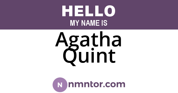 Agatha Quint
