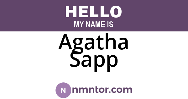 Agatha Sapp