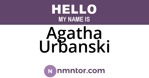 Agatha Urbanski