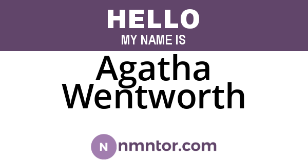 Agatha Wentworth