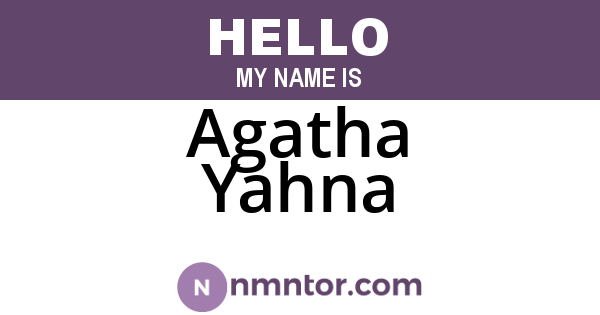Agatha Yahna