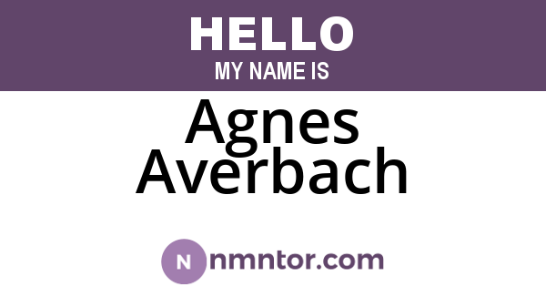 Agnes Averbach