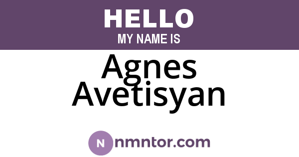 Agnes Avetisyan