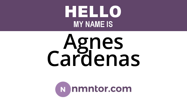 Agnes Cardenas