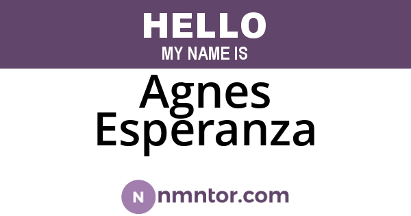 Agnes Esperanza