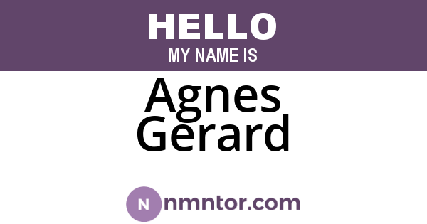 Agnes Gerard