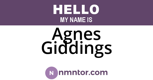 Agnes Giddings