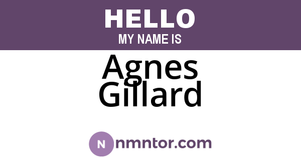 Agnes Gillard
